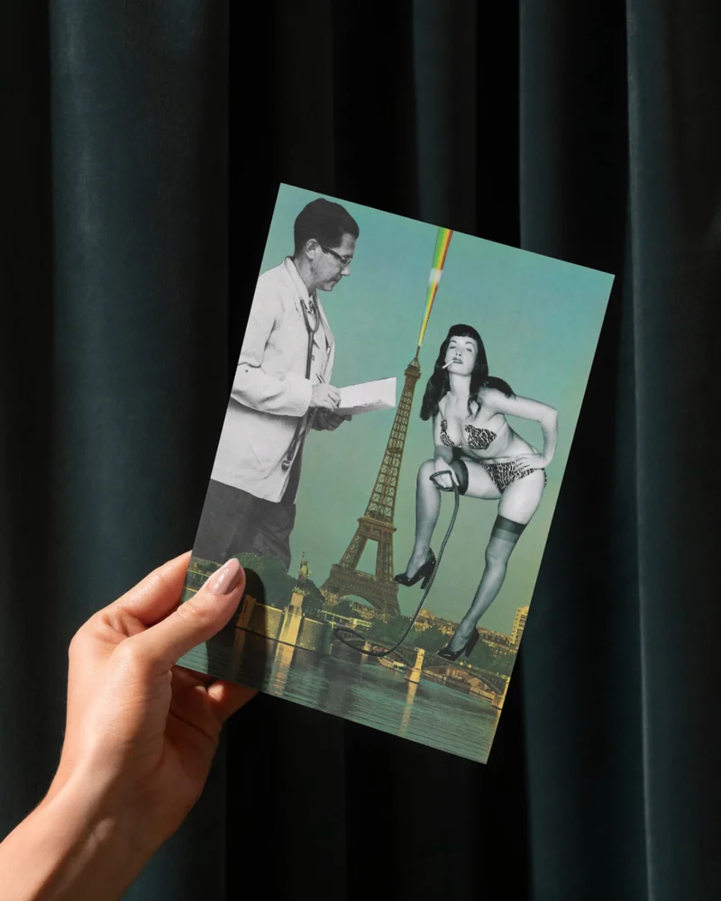 Lámina con reproducción de obra de Fenik Collage